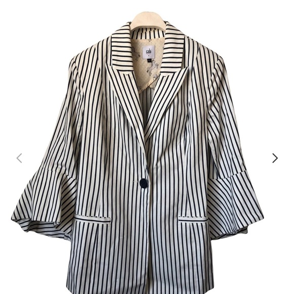 CAbi Jackets & Blazers - CAbi #5295 Striped Bell Sleeve Blazer size 12